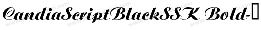 CandiaScriptBlackSSK Bold字体转换